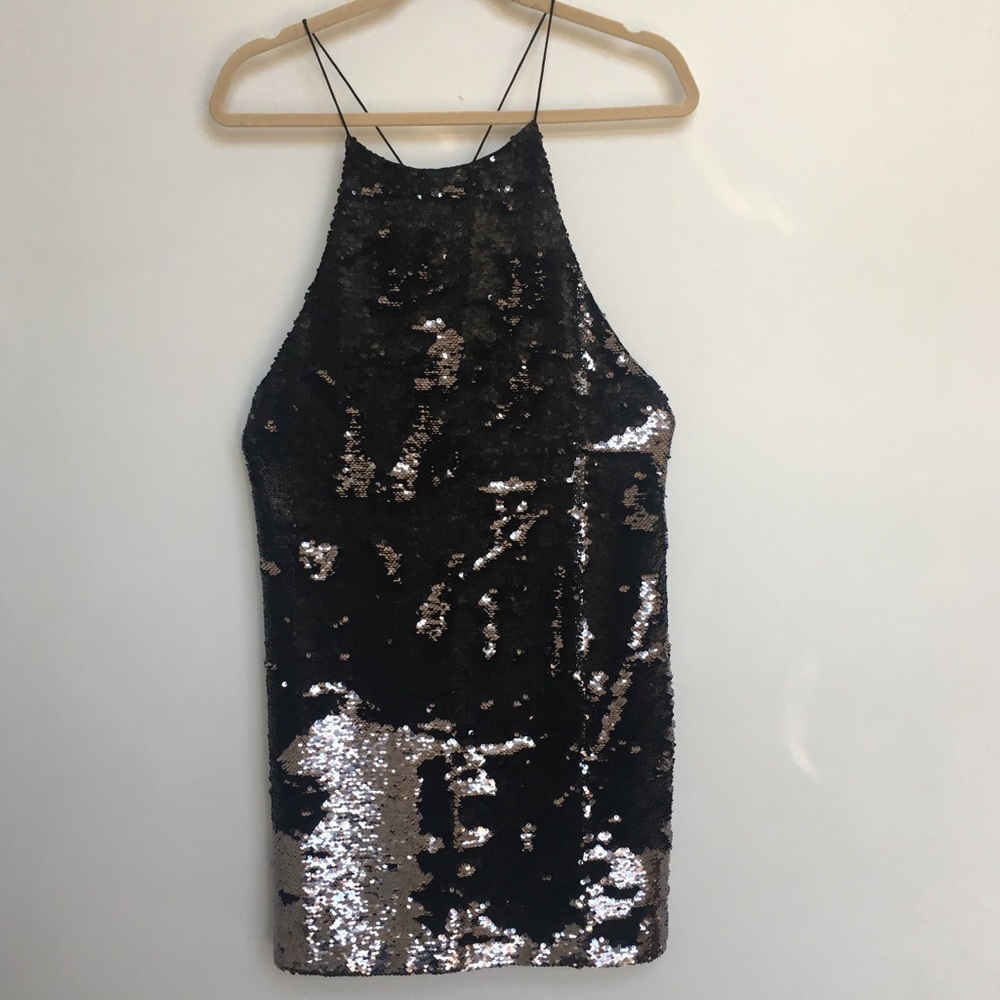 Urban Outfitters sequins mini dress with open back
